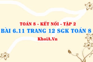 Bài 6.11 trang 12 Toán 8 Kết nối tri thức Tập 2